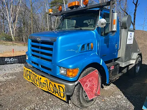 a blue truck